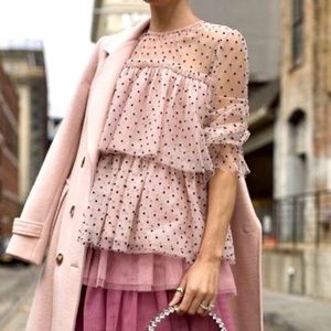 Halogen x Atlantic Pacific Tiered Tulle Dot Top